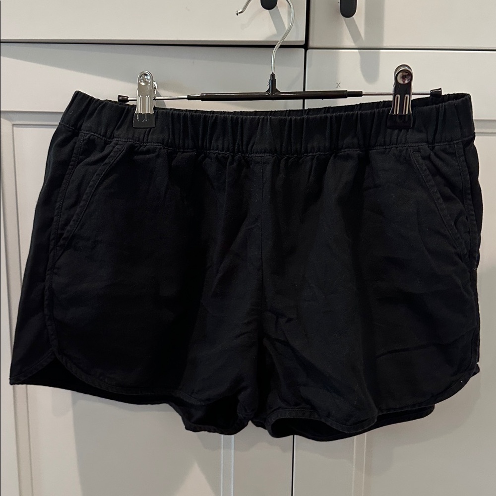 Madewell Black Elastic Waist Shorts
